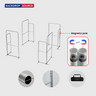 Espositore per stand in tessuto magnetico - Modello 4 (6m x 6m)