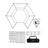 Hexagonal Fabric Vogue Booth Enclosure