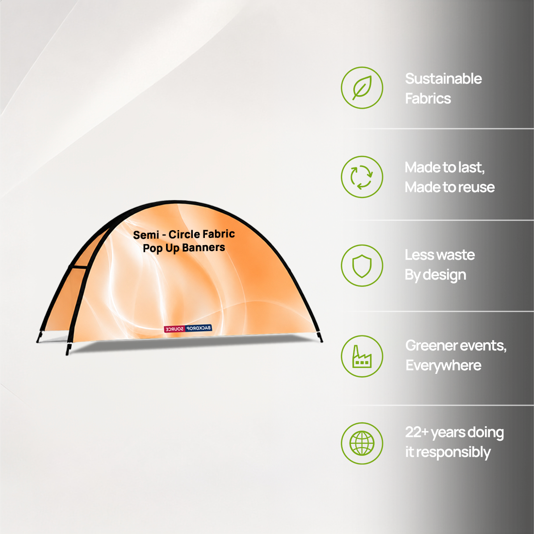 Banner pop-up rotondi (stampati su entrambi i lati)