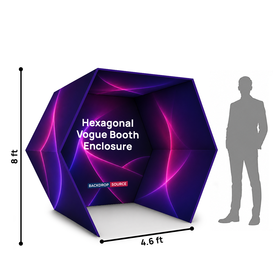 Hexagonal Fabric Vogue Booth Enclosure