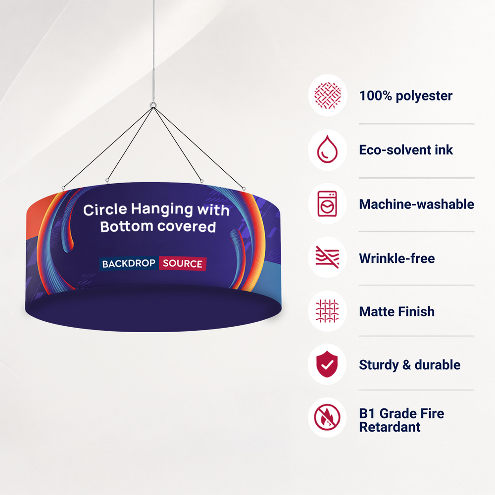 Cerchio appeso con il fondo coperto