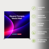 Portable Straight Fabric Media Wall – Square Corners