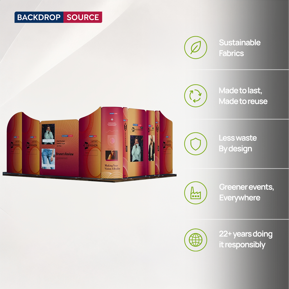 Display Stand Magnetico in Tessuto - Modello 5 (5m x 5m)