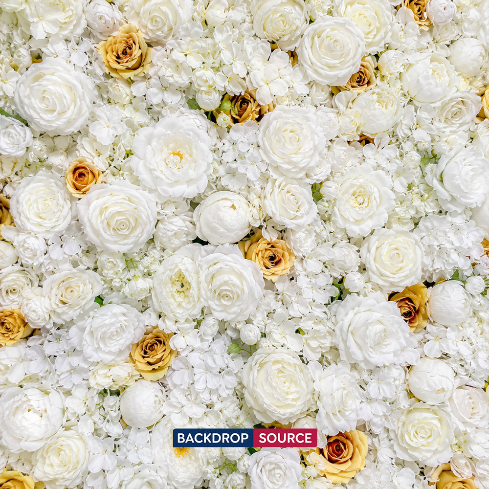 Fondale per evento a parete con fiori artificiali – Stile 50