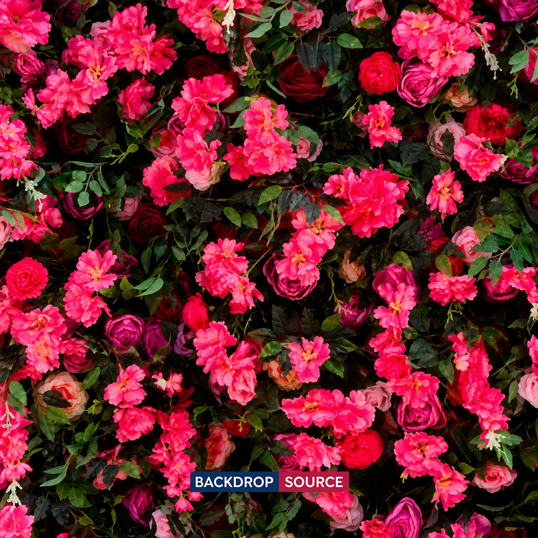 Fondo a parete floreale artificiale per eventi – Stile 65