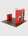 Kit espositivo curvo Exhibit Pro 3 in 1 da 3 m x 3 m con luci Illume