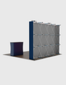 Kit espositivo 3 in 1 Popup Exhibit Pro dritto da 3 m x 3 m con luci Illume