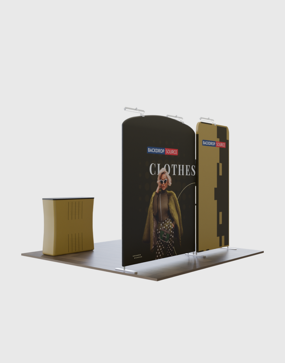 Kit espositivo modulare per stand larghi 3 m
