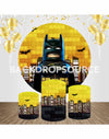 Kit di fondale rotondo per feste a tema Batman