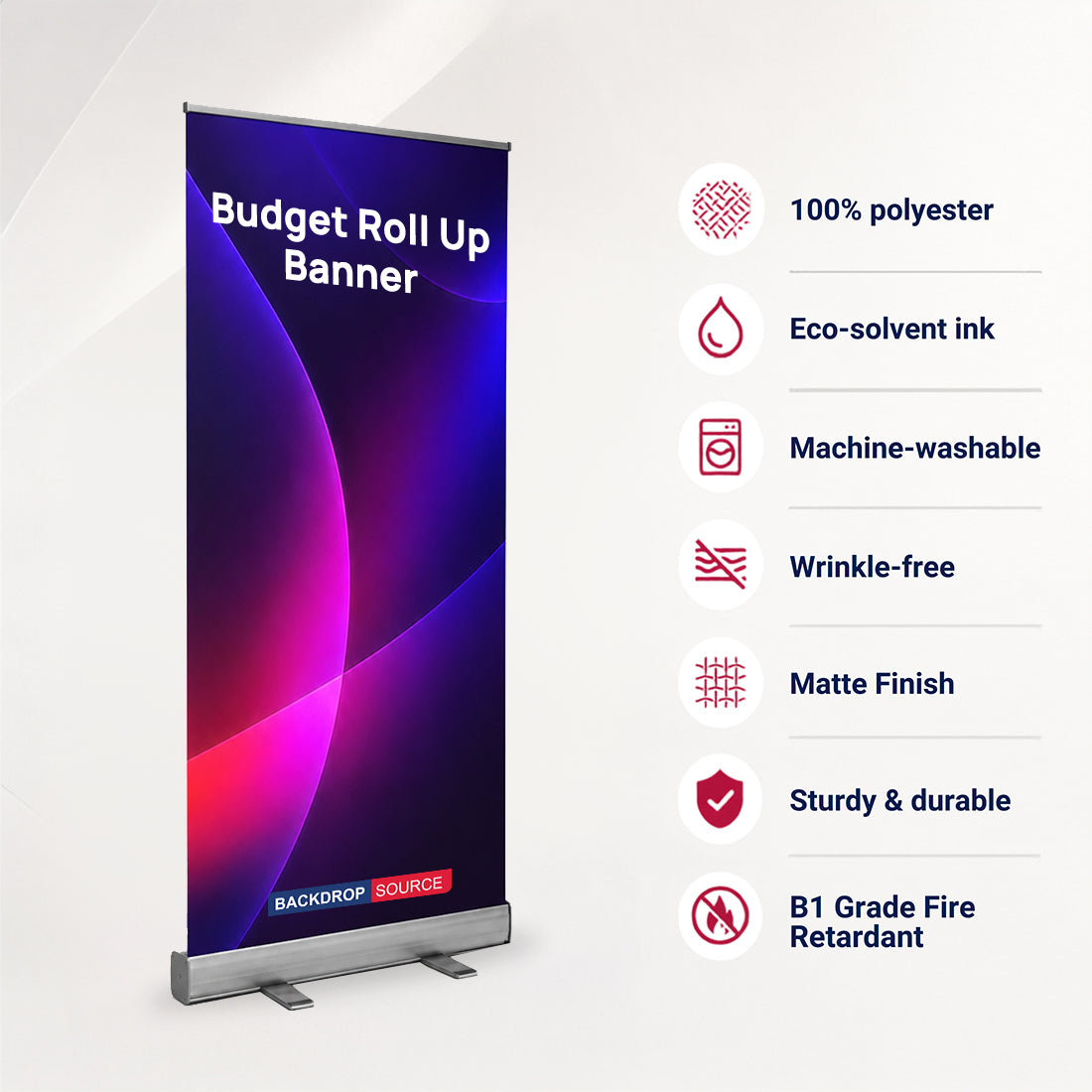 Banner arrotolabile con budget