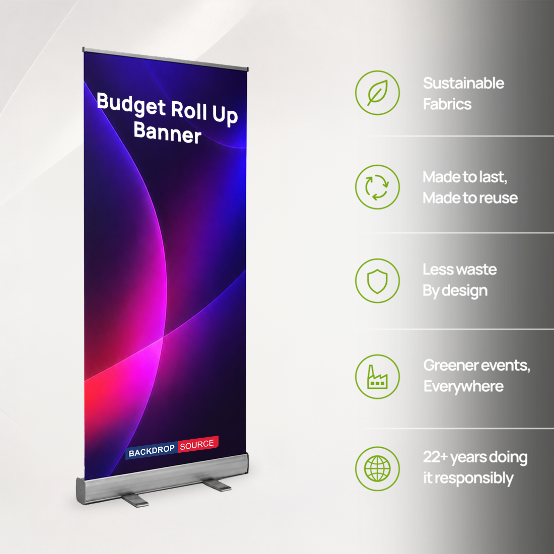 Banner arrotolabile con budget