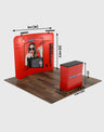 Kit espositivo curvo Exhibit Pro 3 in 1 da 3 m x 3 m con luci Illume