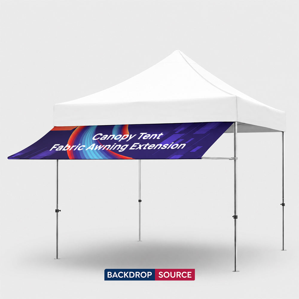 Tenda a baldacchino con estensione parasole in tessuto