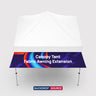 Tenda a baldacchino con estensione parasole in tessuto