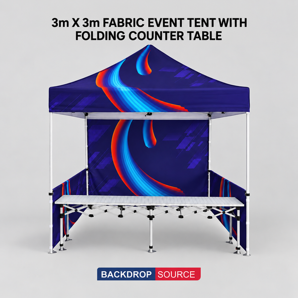 3m x 3m Fabric Canopy Kit A4 with Folding Table