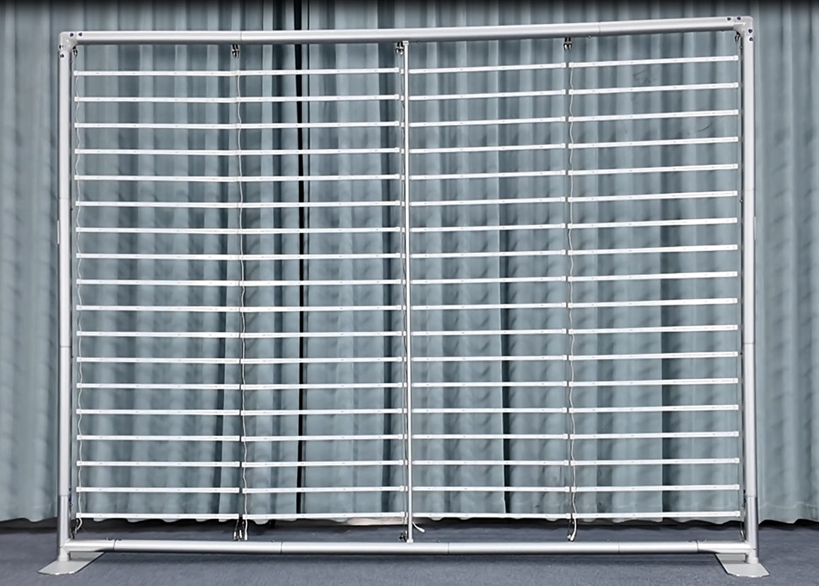 Parete retroilluminata a LED in tessuto sottile