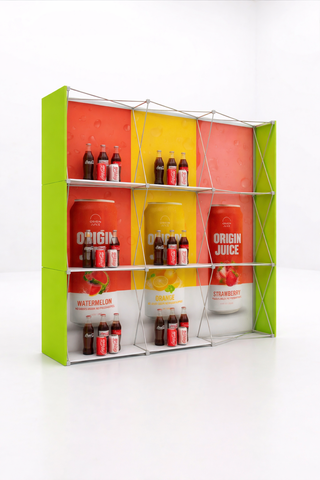 Parete multimediale in velcro dritto pop-up