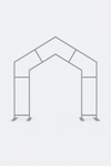 Peaked Arch Fabric Display for Events