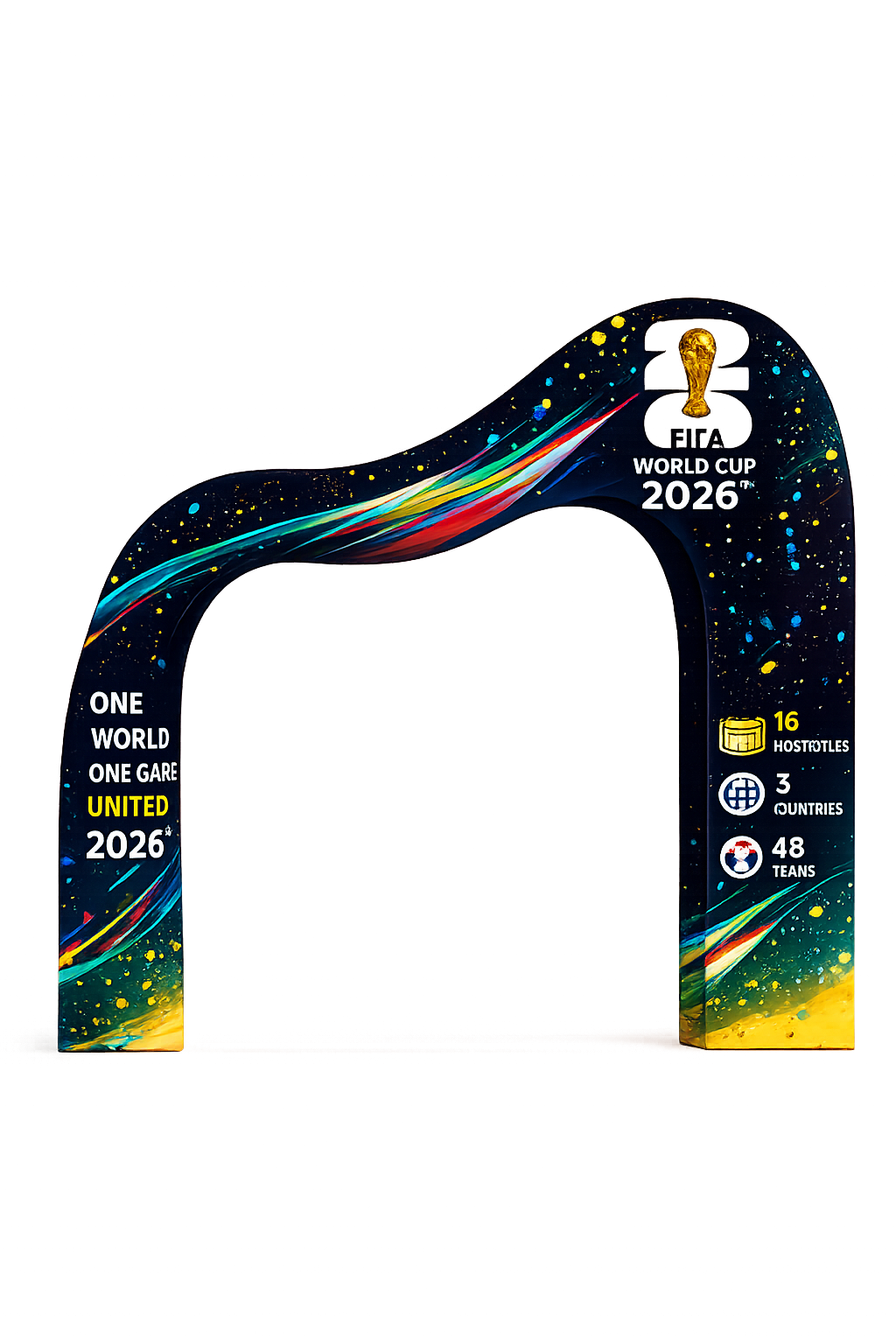 FIFA 2026 3D Curved Wave Arch Backdrop
