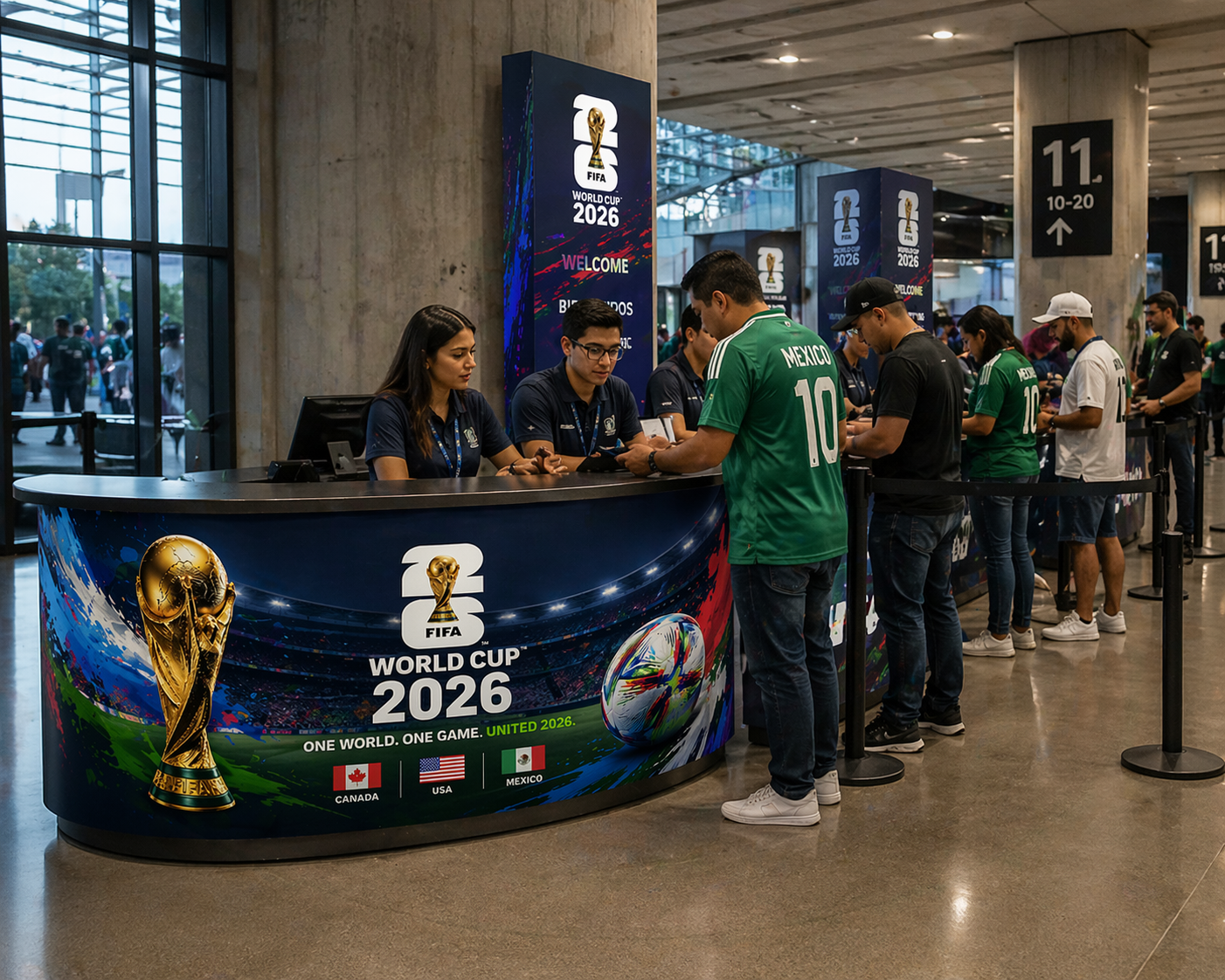 FIFA 2026 Event Reception Counter – 7ft Wide