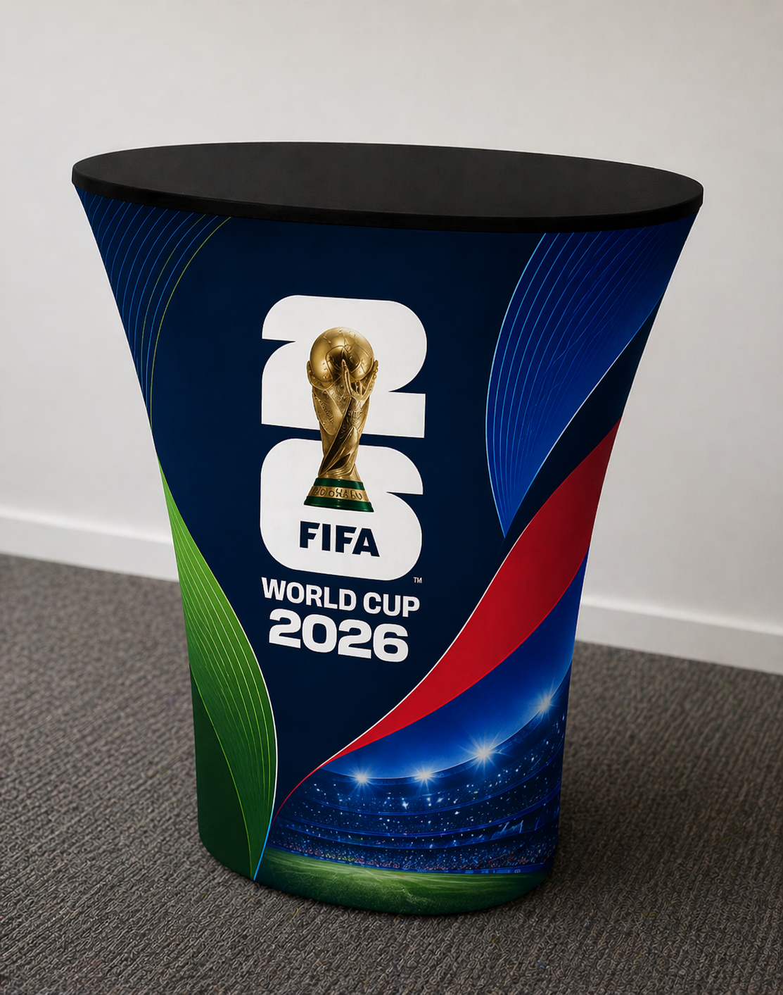 FIFA 2026 Round Fabric Display Counter