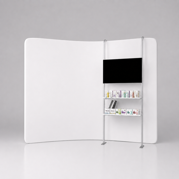 Modular Add-On Unit with TV Mount and 2 Shelves