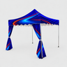 3m x 3m Canopy Tent with Scalloped Valances and Curtains