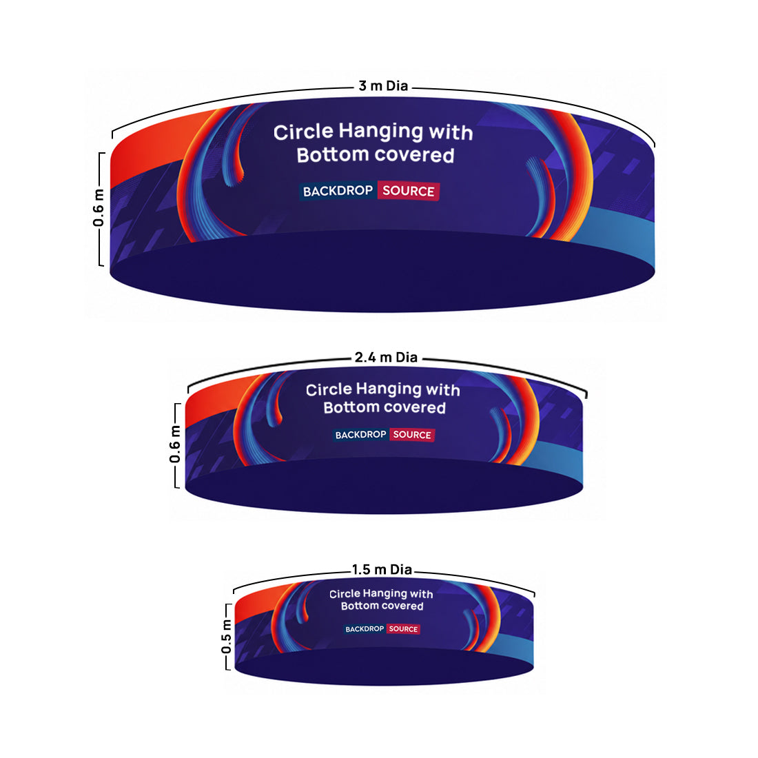 Sky Tube Circle Hanging Banner