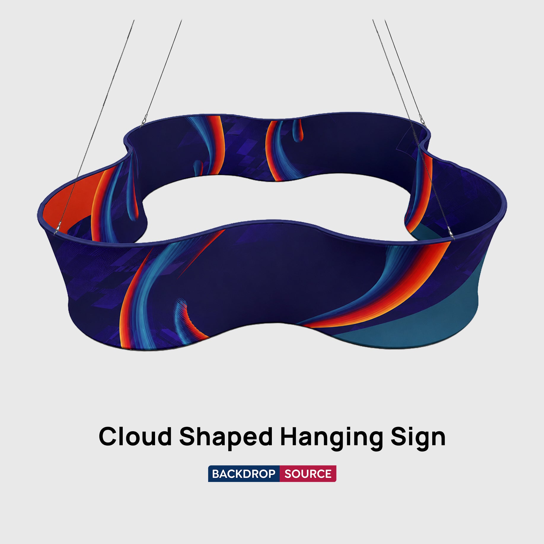 Banner sospeso Sky Tube Ellipse - a faccia in giù