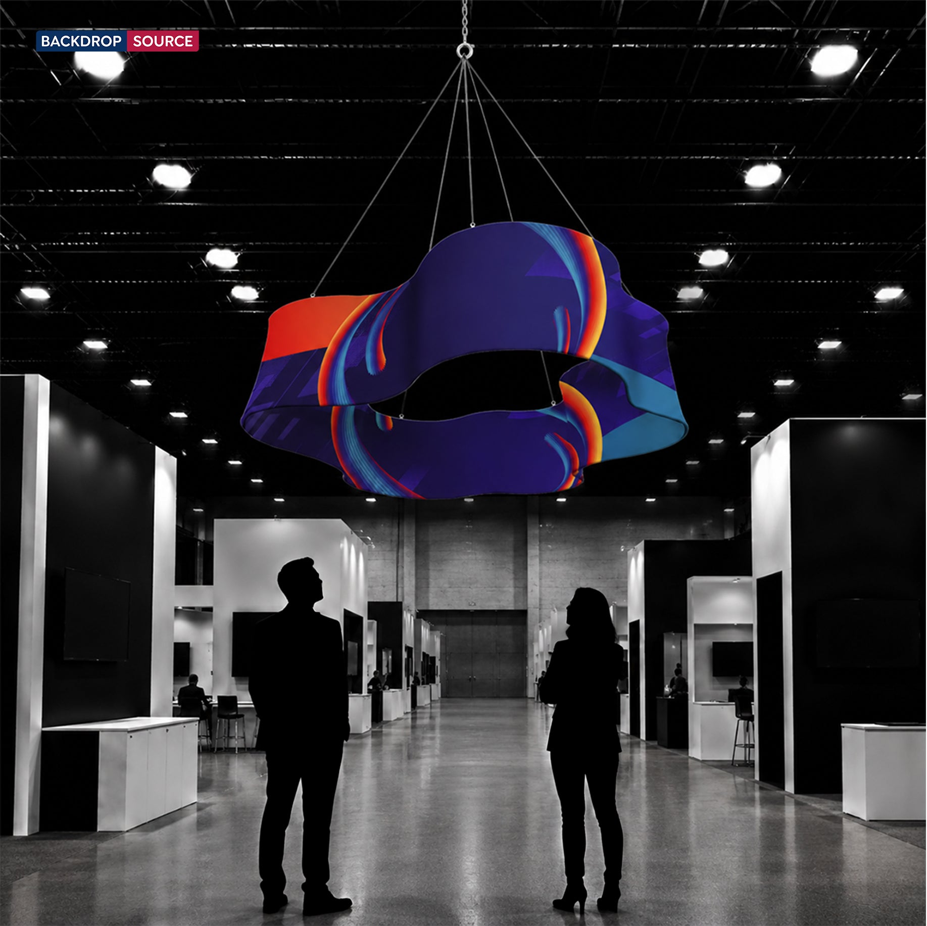 Banner sospeso Sky Tube Ellipse - a faccia in giù