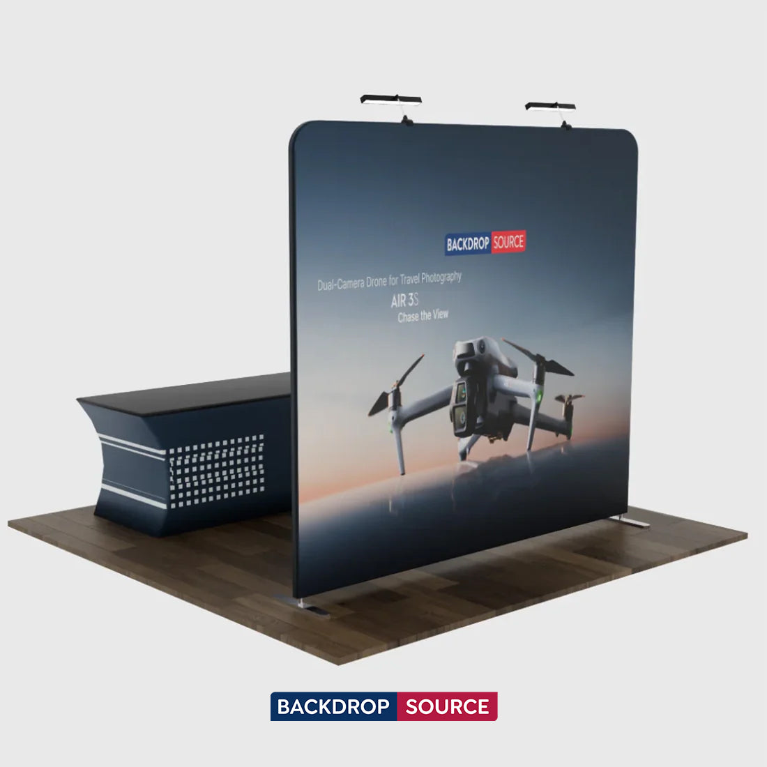 Compact 3mx3m Booth Kit with Backwall and Table Cover