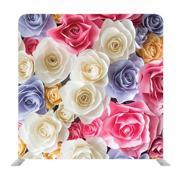 White And Pink roses Media wall