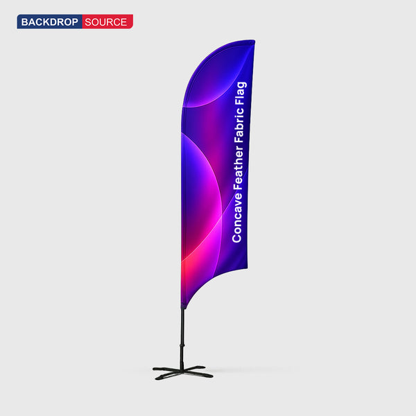 Bandera de plumas cóncava