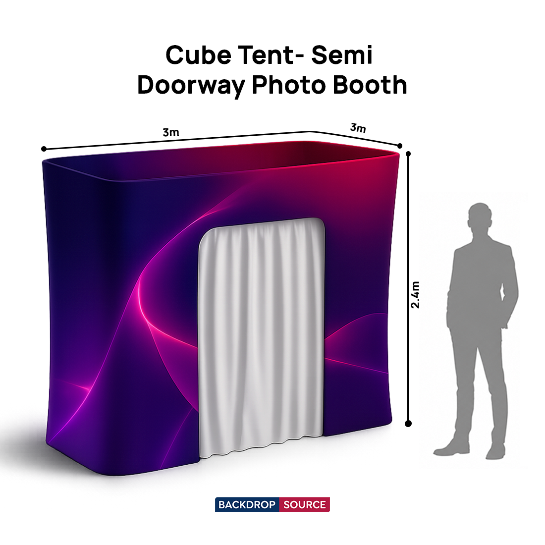 Cabina Fotografica con Tenda Cubo - Semidoppia