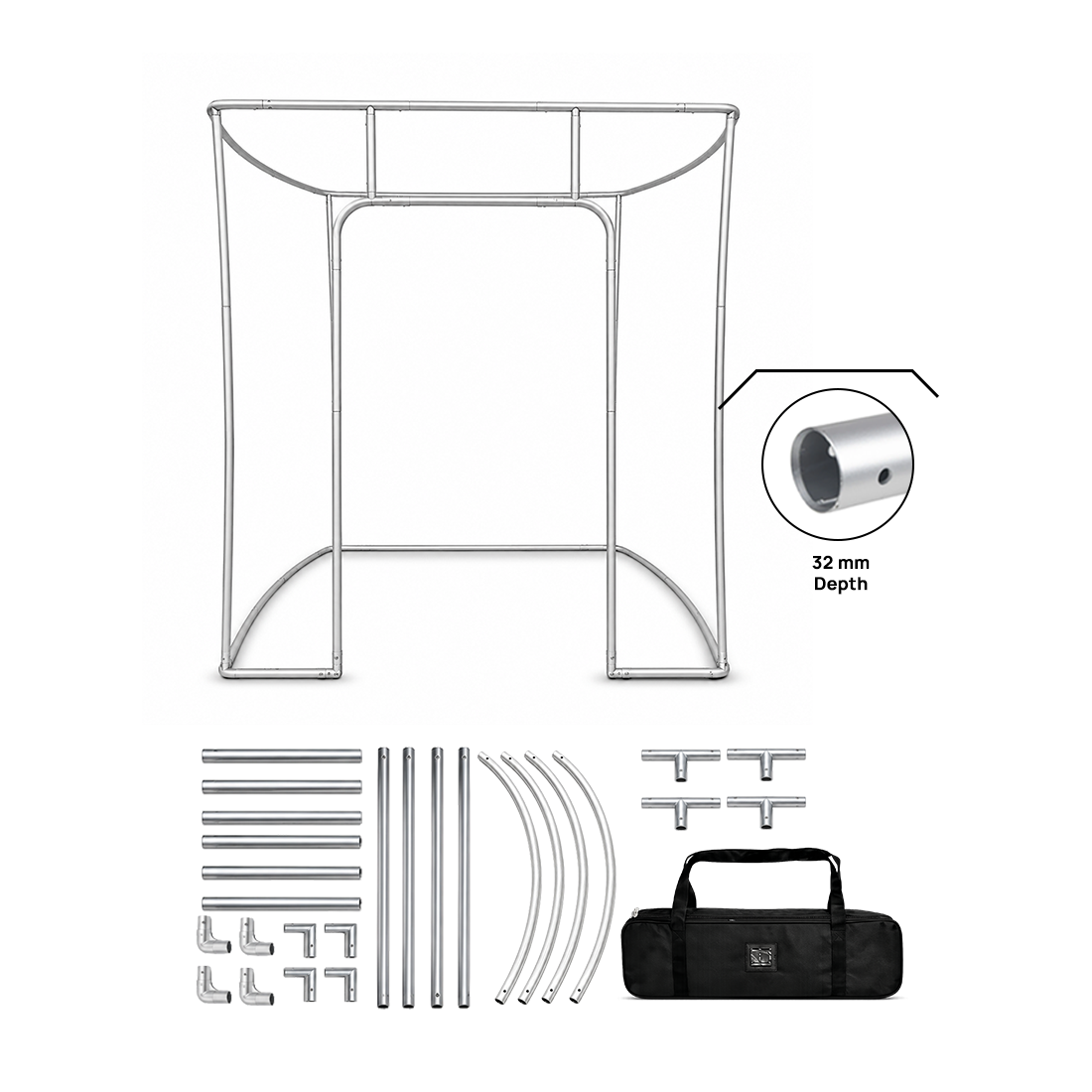 Cabina Fotografica con Tenda Cubo - Semidoppia