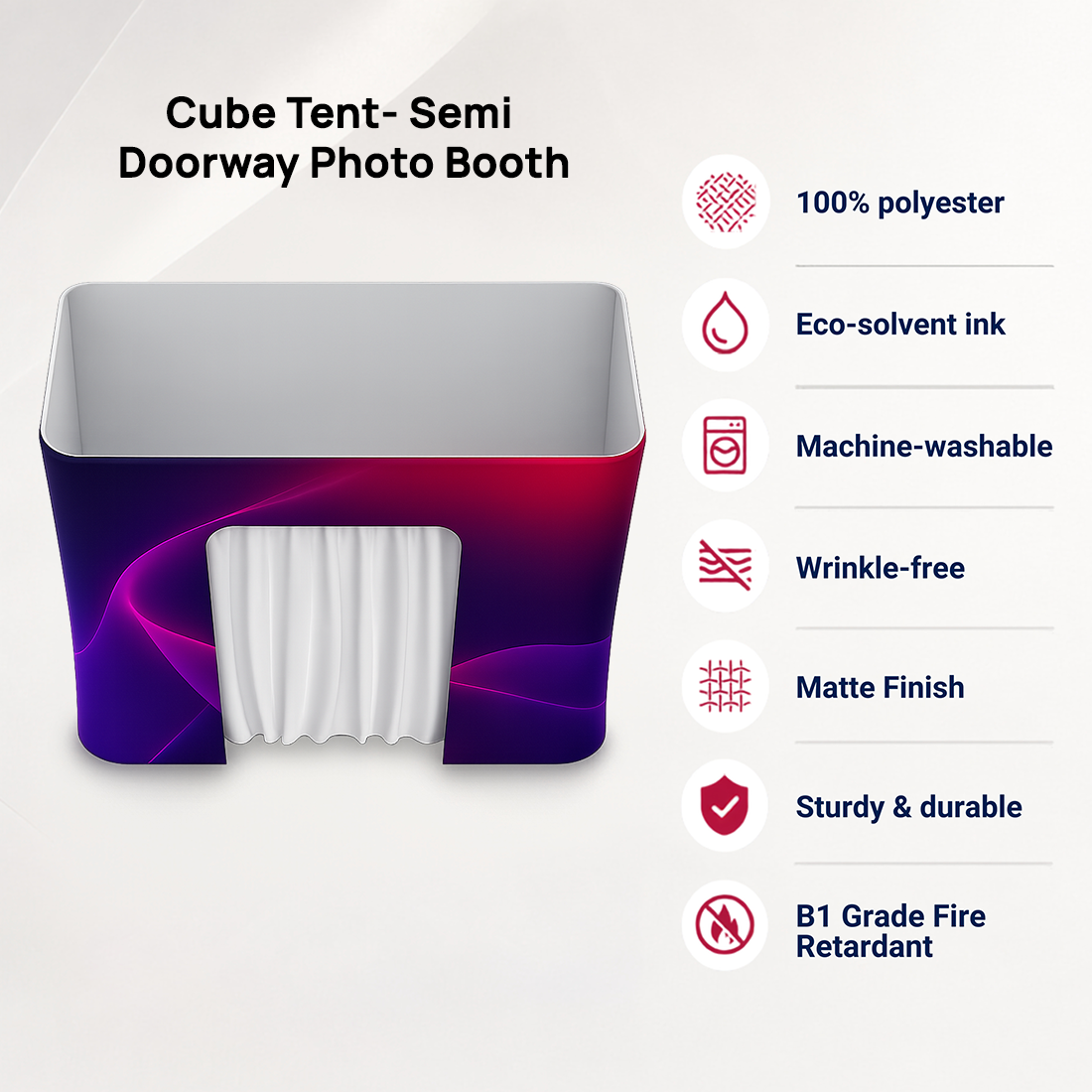 Cabina Fotografica con Tenda Cubo - Semidoppia