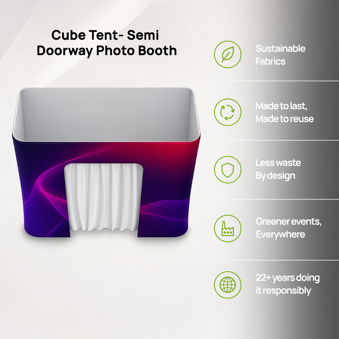 Cabina Fotografica con Tenda Cubo - Semidoppia