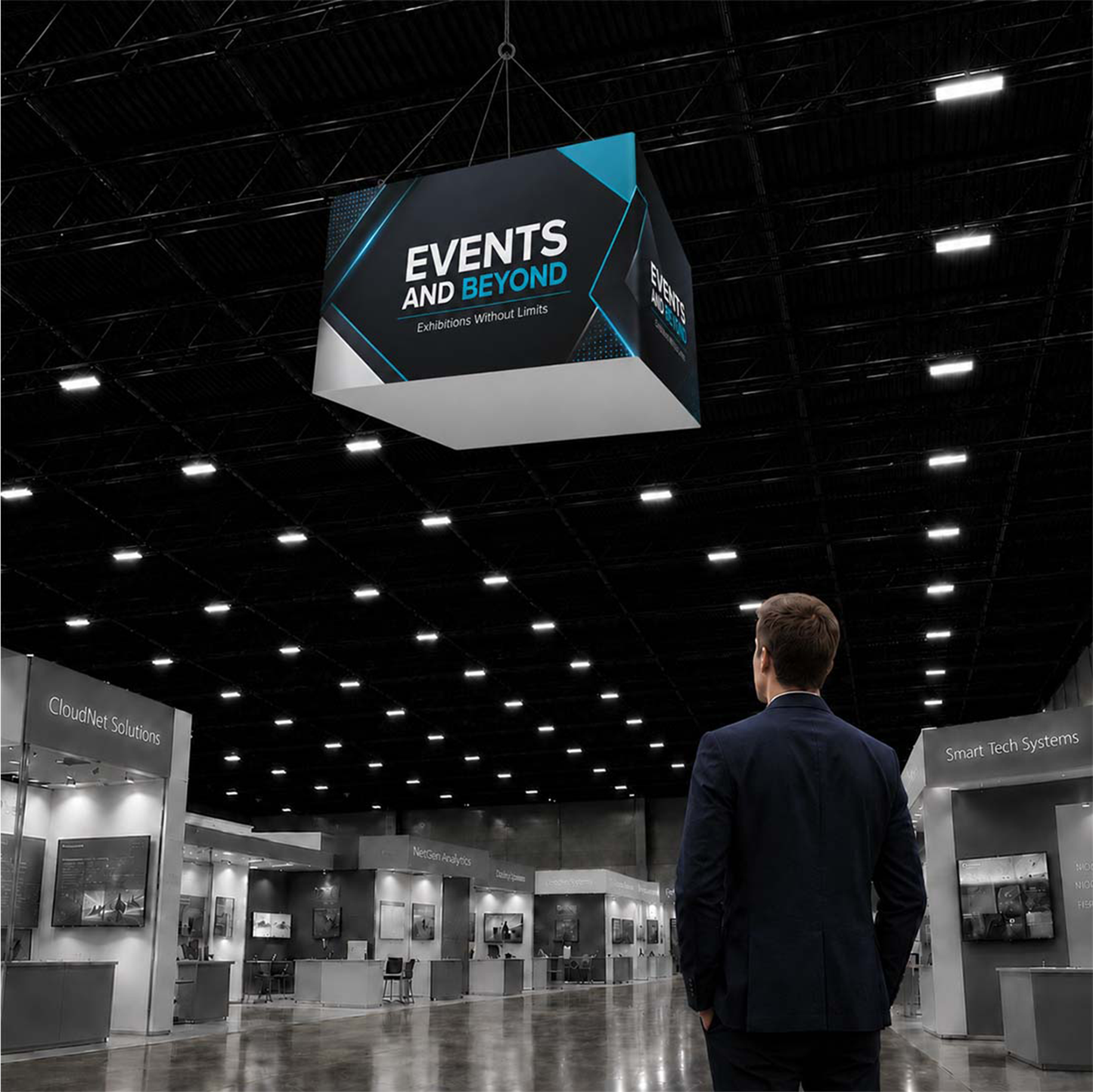 Banner sospeso cubico Sky Tube