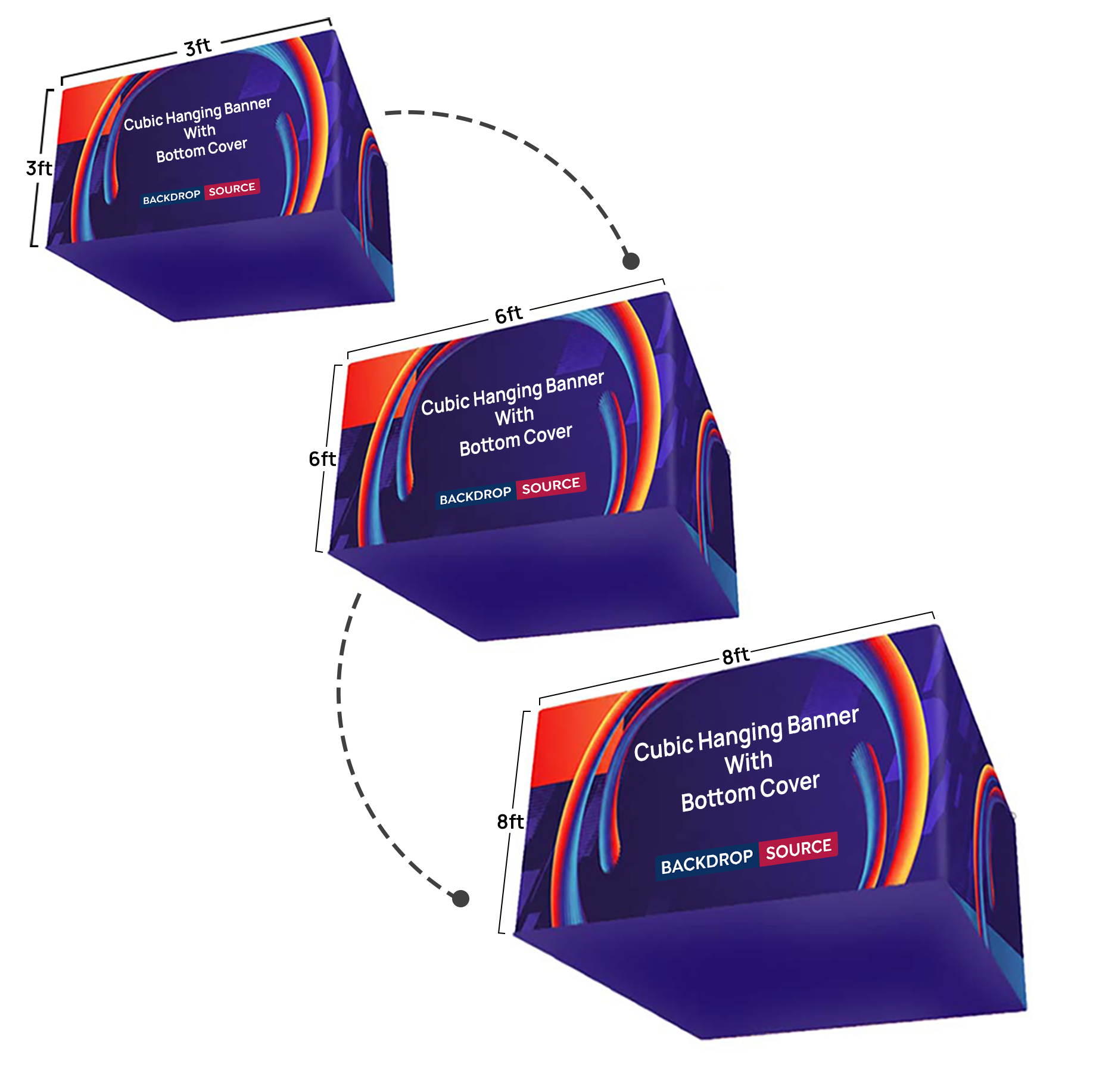 Banner sospeso cubico Sky Tube
