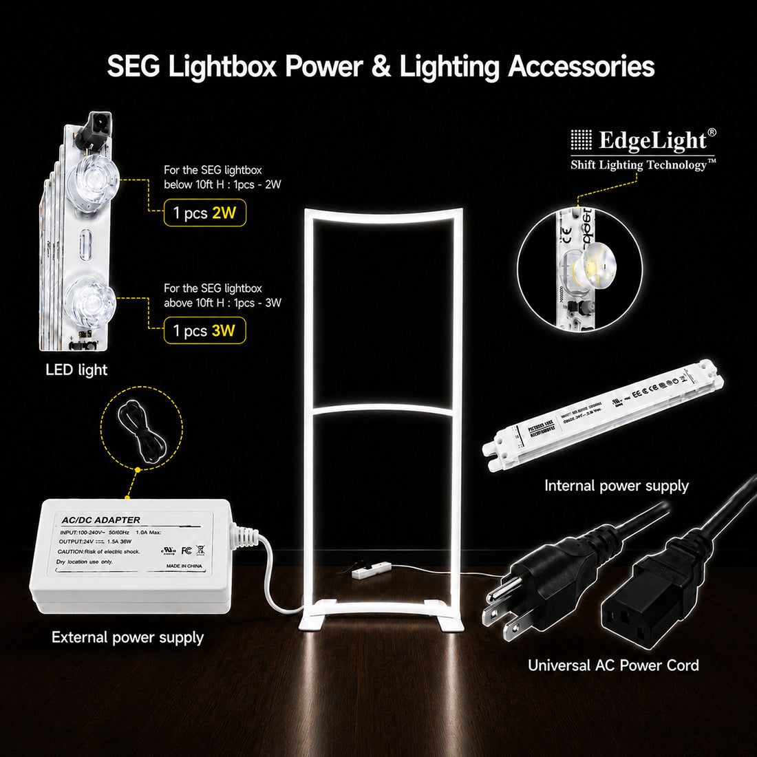 Curved SEG Fabric LED Light Box Display
