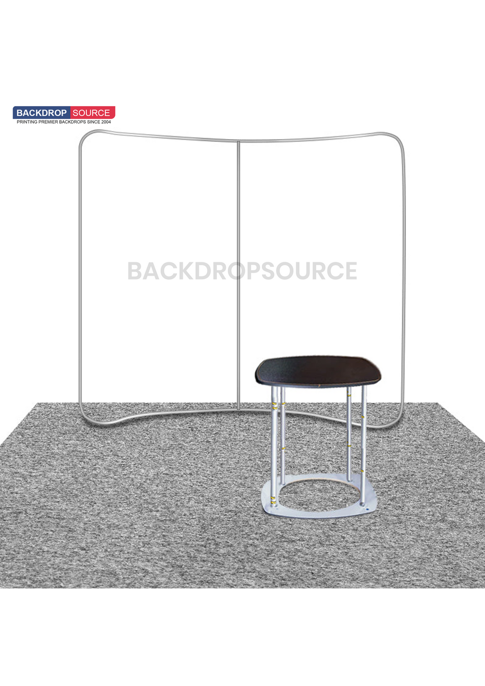 Kit espositivo curvo Exhibit Pro 3 in 1 da 3 m x 3 m con luci Illume