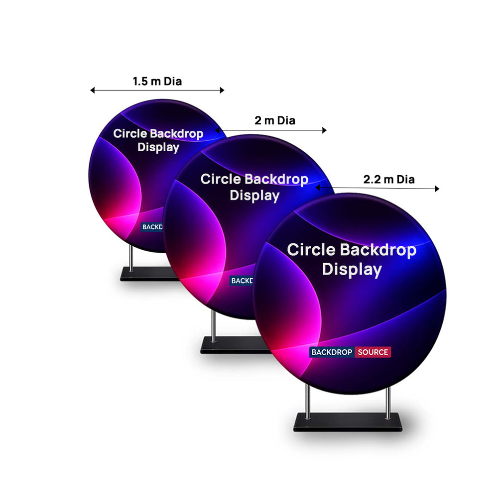 Espositore Backdrop Circolare in Tessuto Personalizzato