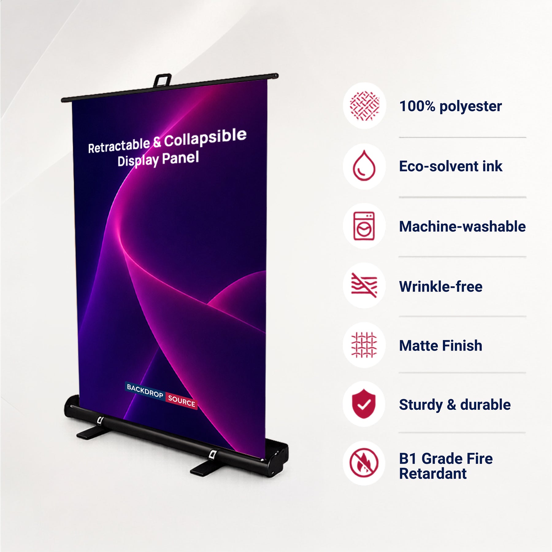 Custom Printed Fabric Retractable & Collapsible Display