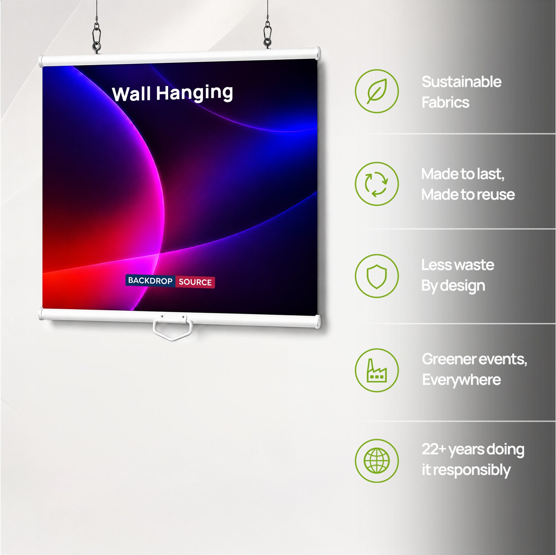 Custom Wall-Hanging Backdrop with Clamps