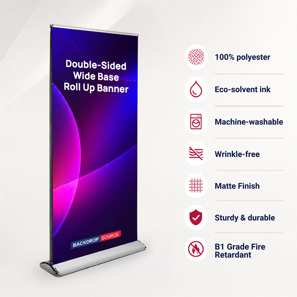 Banner Roll Up a doppia parete con base larga