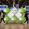 Espositore Pop-Up a Griglia GeoMetrix in Tessuto Double X
