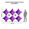 Espositore Pop-Up a Griglia GeoMetrix in Tessuto Double X