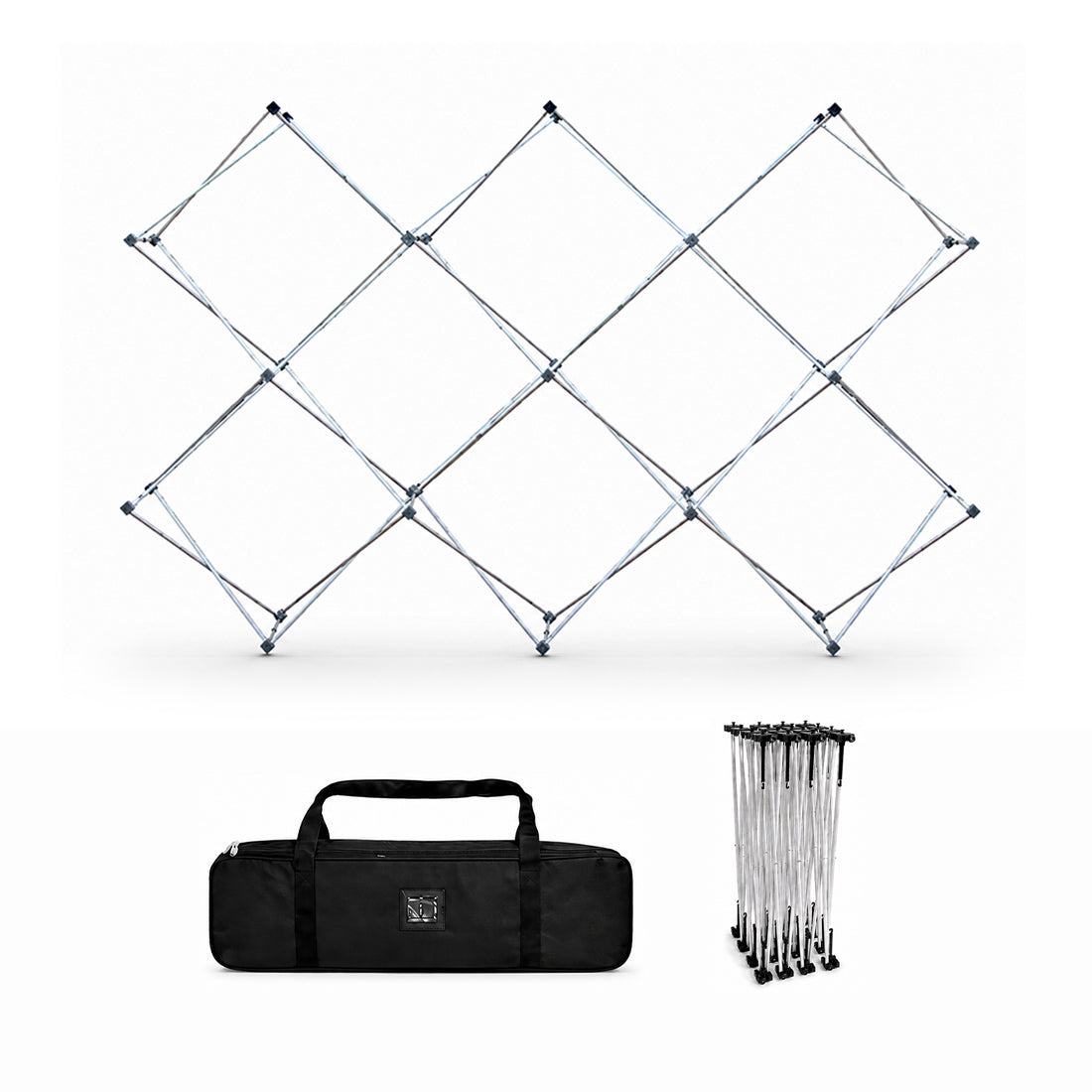 Double X Fabric GeoMetrix Pop Up Grid Display
