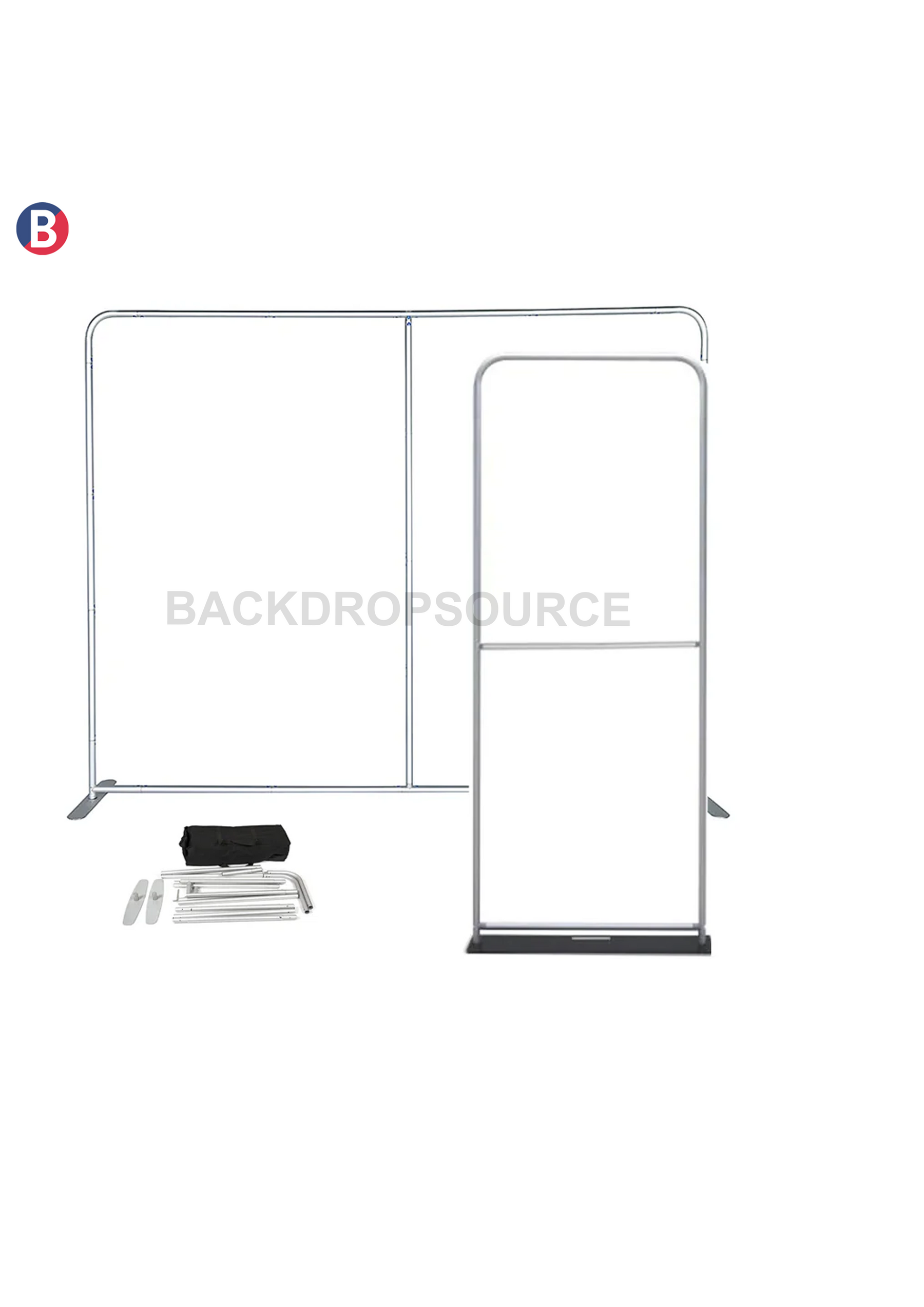 EZ Exhibit Essentials: 3mx3m Booth Kit with Backwall and Banner Stand