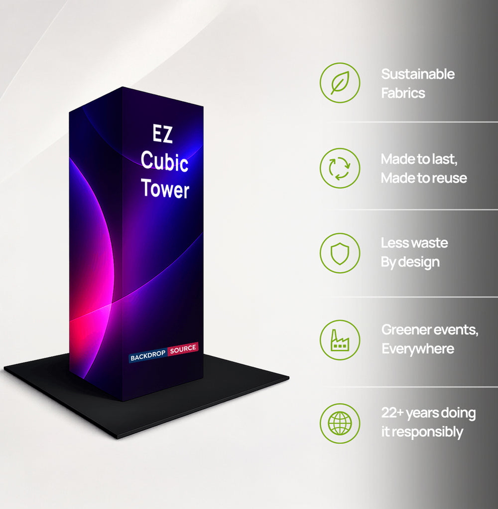 Espositore a Torre Modulare EZ Cubic in Tessuto